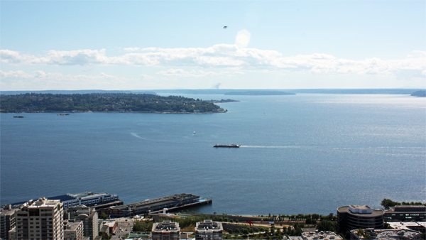 view from the top of the Space Needle